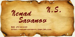 Nenad Savanov vizit kartica